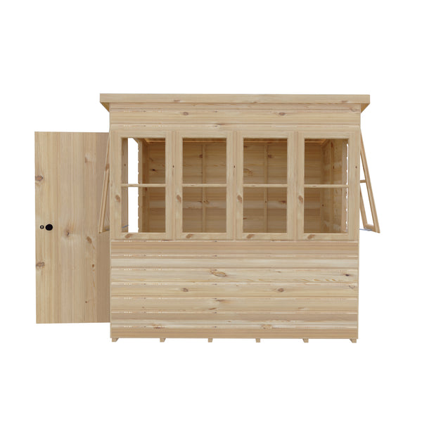 6x6 Sun Pent Potting Shed Style A 6x6 Single Door 12mm Shiplap