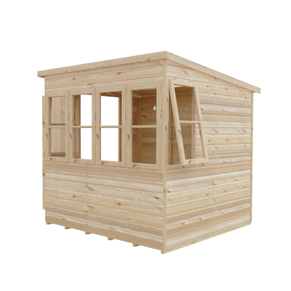 6x6 Sun Pent Potting Shed Style A 6x6 Single Door 12mm Shiplap
