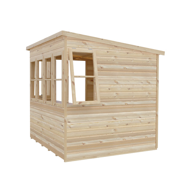 6x6 Sun Pent Potting Shed Style A 6x6 Single Door 12mm Shiplap