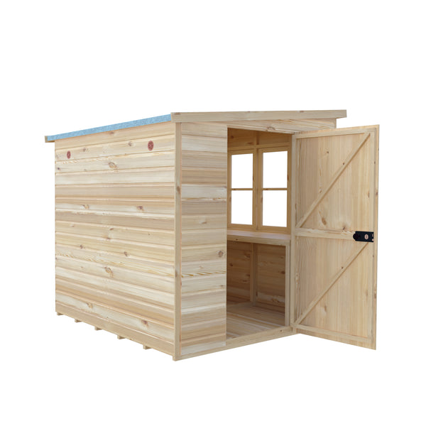 6x6 Sun Pent Potting Shed Style A 6x6 Single Door 12mm Shiplap