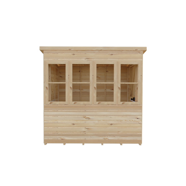 6x6 Sun Pent Potting Shed Style B Single Door 12mm Shiplap