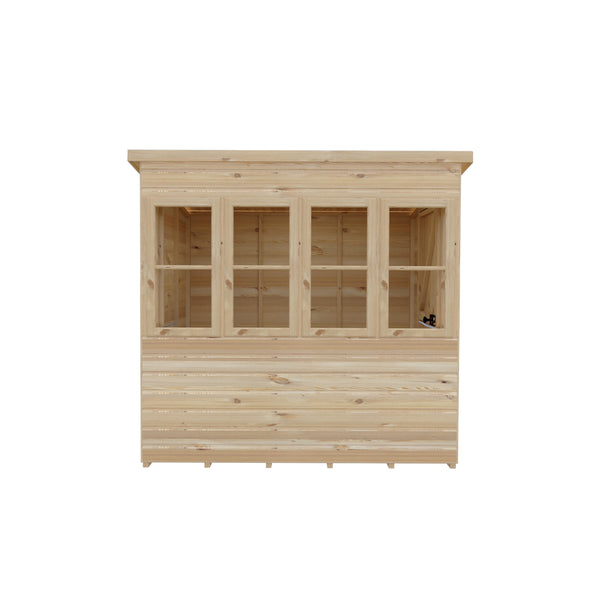 6x6 Sun Pent Potting Shed Style B Single Door 12mm Shiplap