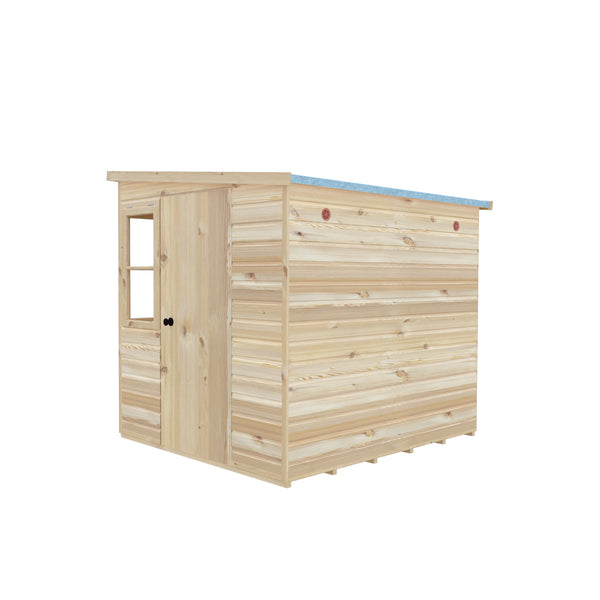 6x6 Sun Pent Potting Shed Style B Single Door 12mm Shiplap