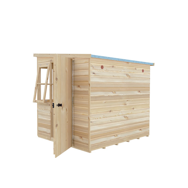 6x6 Sun Pent Potting Shed Style B Single Door 12mm Shiplap