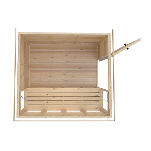 6x6 Sun Pent Potting Shed Style B Single Door 12mm Shiplap