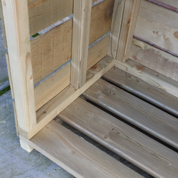 Shire Tall Wall Log Store Sawn Pressure Treated 880Wx440D - Best Shed