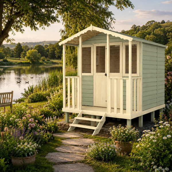 Shire Thornham Beachhut Summerhouse with verahdah