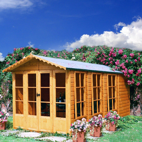 Shire Westminster 13x7 12mm interlock Clad wooden Summerhouse