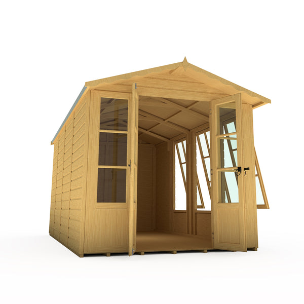 Shire Westminster 13x7 12mm interlock Clad wooden Summerhouse