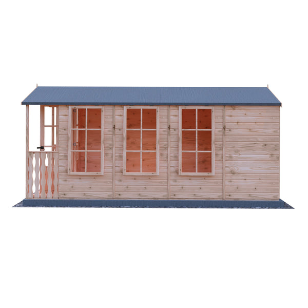 Shire Westminster & Verandah 13x7 12mm interlock Clad wooden Summerhouse - Best Shed