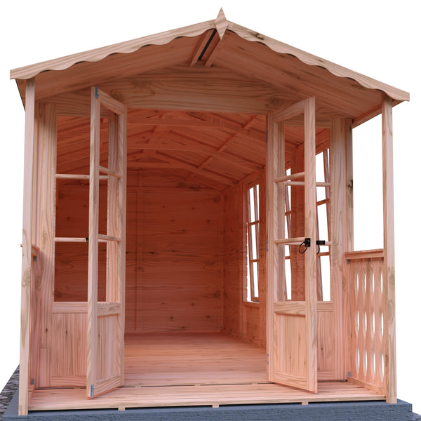 Shire Westminster & Verandah 13x7 12mm interlock Clad wooden Summerhouse - Best Shed