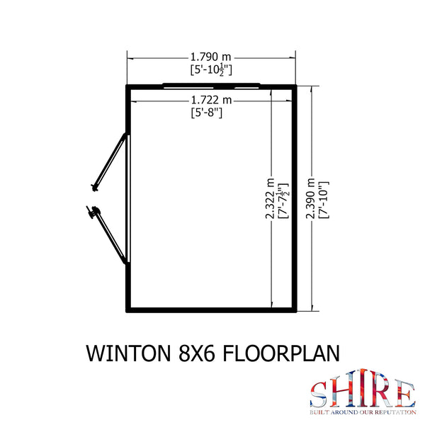 Winton 8x6 Summerhouse 12mm Shiplap cladding