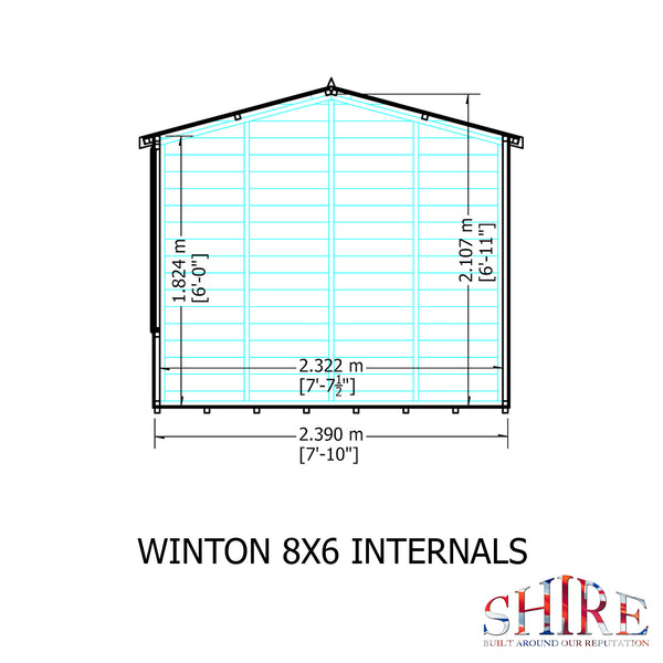 Winton 8x6 Summerhouse 12mm Shiplap cladding