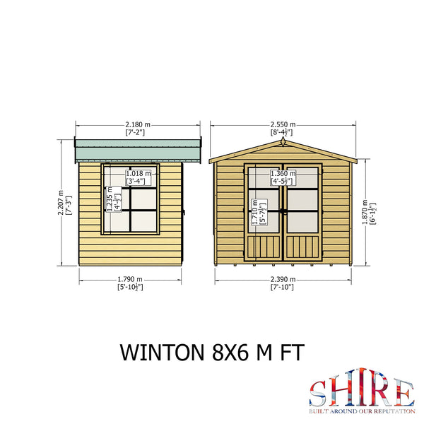 Winton 8x6 Summerhouse 12mm Shiplap cladding