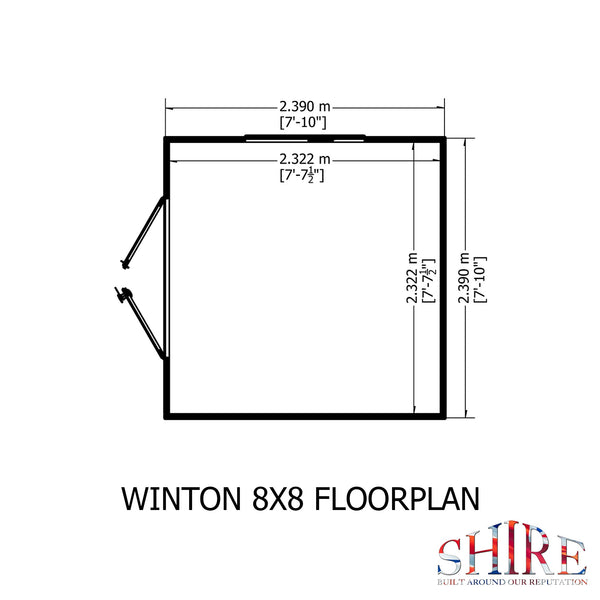 Winton 8x8 Summerhouse 12mm Shiplap