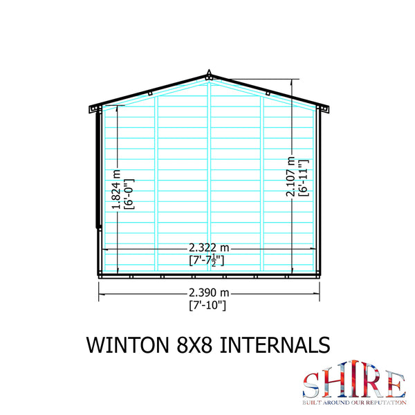 Winton 8x8 Summerhouse 12mm Shiplap