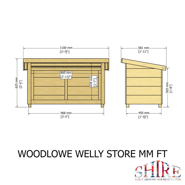 Shire Woodlowe Welly Store - Best Shed