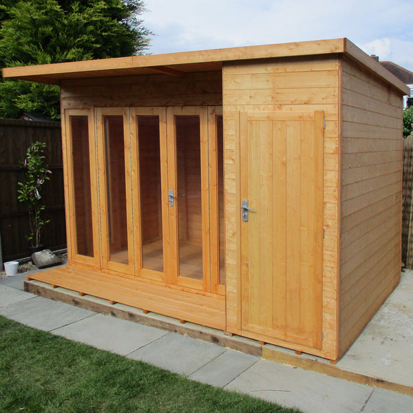 Aster 12x8 Right Hand Storage and Summerhouse 12mm Shiplap