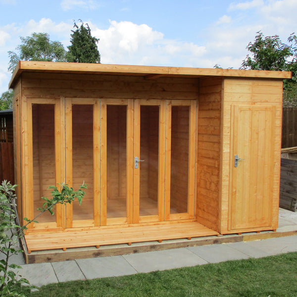 Aster 12x8 Left Hand Storage unit and Summerhouse 12mm Shiplap