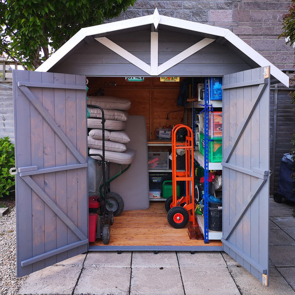 Shire Barn 7x7 12mm interlock Clad wooden Shed - Best Shed