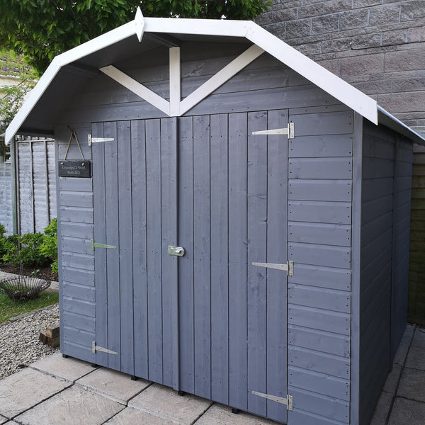 Shire Barn 7x7 12mm interlock Clad wooden Shed - Best Shed