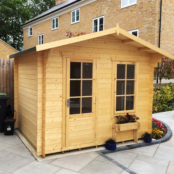 Shire 12x10 bucknells log cabin 28mm Cladding - Best Shed