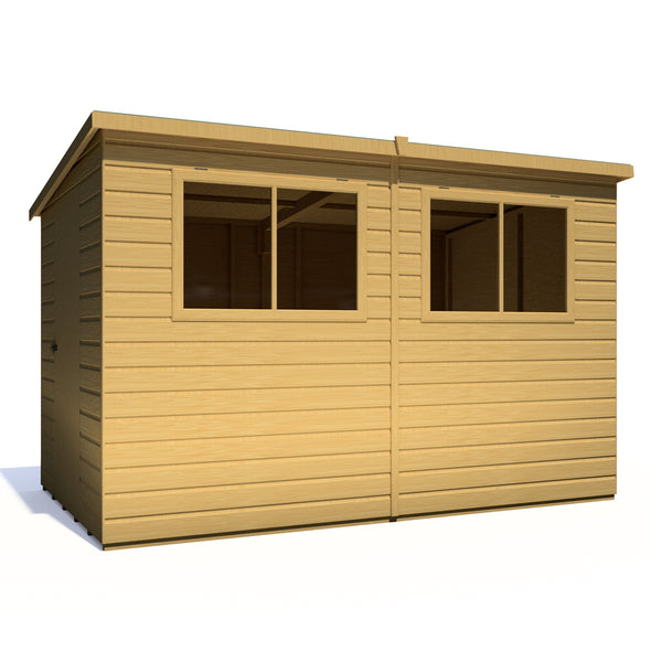 Caldey Single Door 10x6 style A 12mm Shiplap  Garden Shed