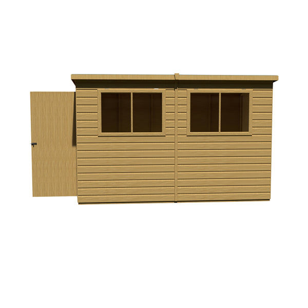 Caldey Single Door 10x6 style A 12mm Shiplap  Garden Shed