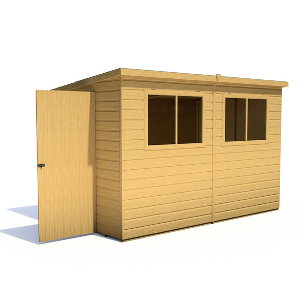 Caldey Single Door 10x6 style A 12mm Shiplap  Garden Shed