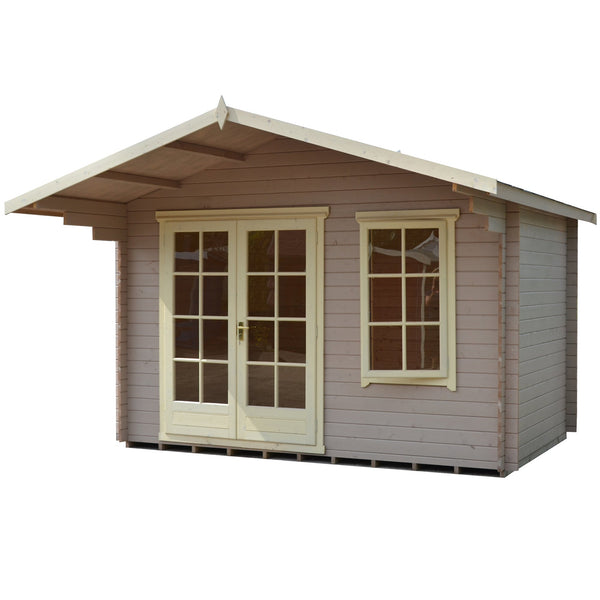 Shire Glenmore 10Gx12 Log Cabin 28mm interlock cladding - Best Shed