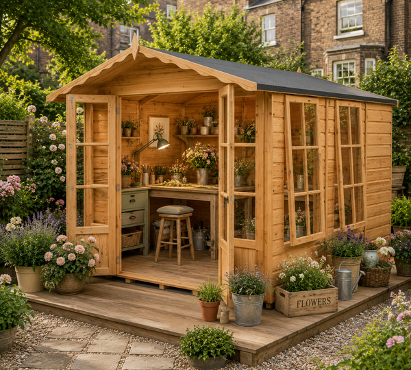 Shire Kensington 7x10 12mm interlock Clad wooden Summerhouse