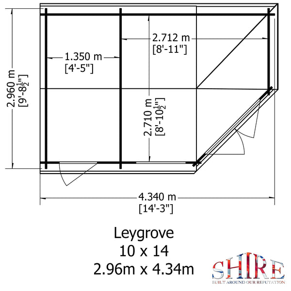 Shire Rowney Corner Log Cabin 28mm interlock cladding - Best Shed