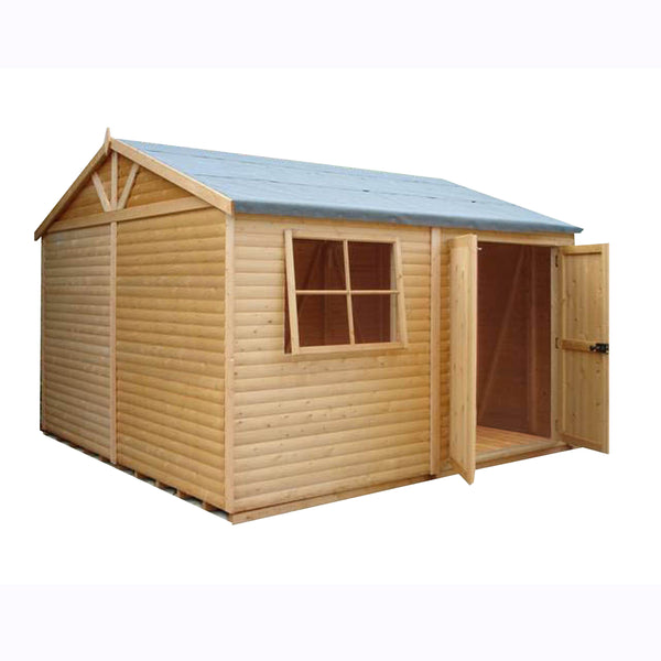 Mammoth 10x10 Double Door 12mm Shiplap Garden Shed