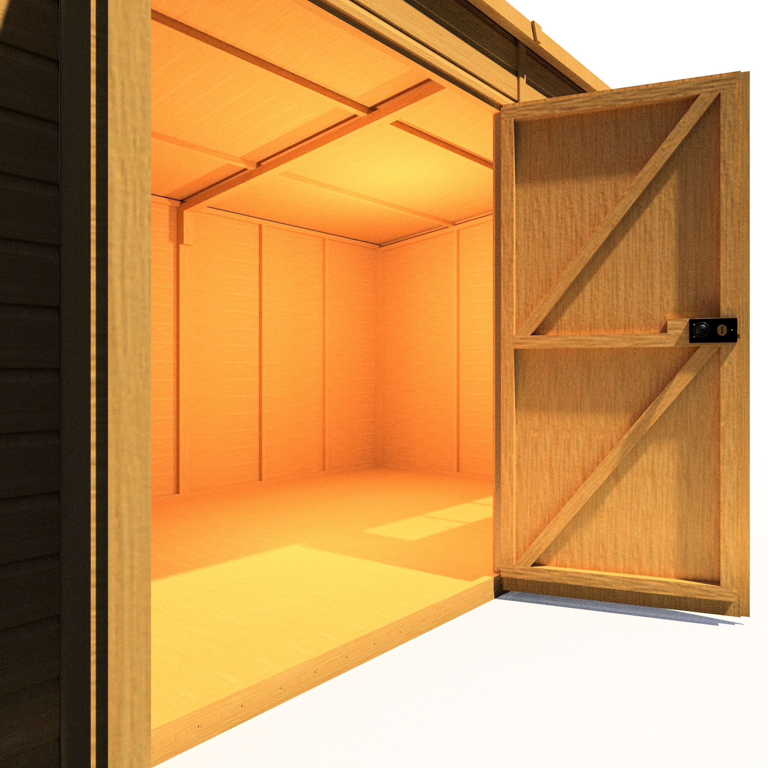 Shire Ranger 12x8 Double Door Premium Pent interlock Shiplap Shed ...