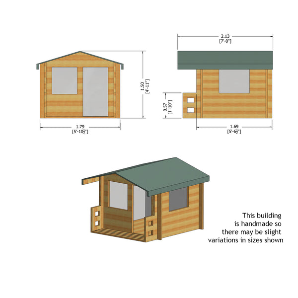 Shire 8x8 Salcey Playhouse with 28mm Cladding