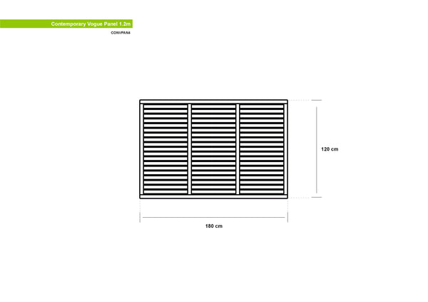 Contemporaty Vouge Fence Panel by Grange 1.2m