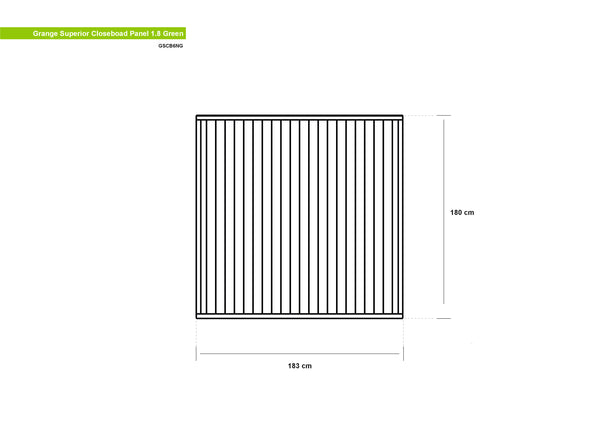 Superior Closeboard Fence Panel by Grange 1.8m