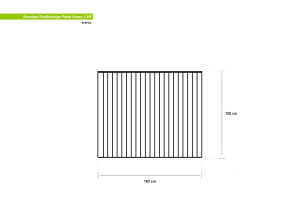 Featheredge Fence Panel by Grange 1.5m