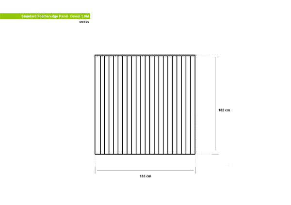 Featheredge Fence Panel by Grange 1.8m