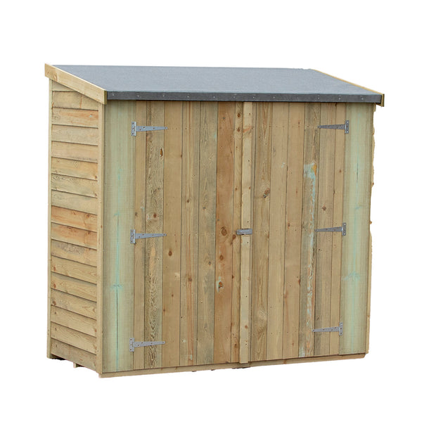 Overlap Pressure Treated Pent 6x3 Storage Shed Double Doors