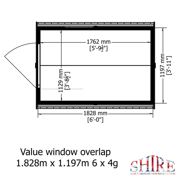 Shire Overlap 6x4 Economy with Window Storage Shed - Best Shed